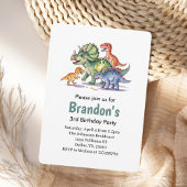 Invitation Garçons adorables Dinosaur Anniversaire