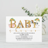 Invitation Garçons Animaux de ferme Mot Baby shower Invitatio (Debout devant)