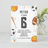 Invitation Garçons Anniversaire de enfant sportif moderne (Debout devant)