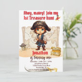 Invitation Garçons Anniversaire Personnalisable Pirate Party (Debout devant)