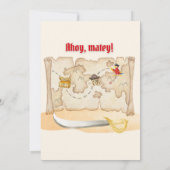 Invitation Garçons Anniversaire Personnalisable Pirate Party (Dos)