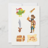 Invitation Garçons Anniversaire Personnalisable Pirate Party (Dos)