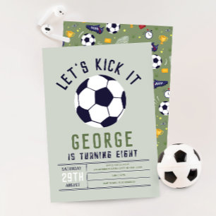 Invitation Garçons Anniversaire Sportif Moderne Football