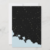 Invitation Garçons Astronaut Chat Anniversaire de enfant noir (Dos)