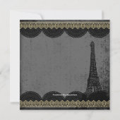 Invitation Garçons Baby Shower Paris (Dos)