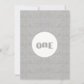 Invitation Garçons Bunting Jaune Construction 1er Anniversair (Dos)