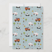 Invitation Garçons Cute Blue Police Voyage d'urgence Annivers (Dos)