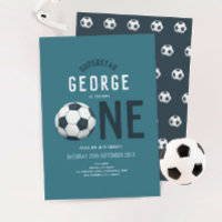 Garçons Cute Blue Soccer Sports Enfants 1er annive