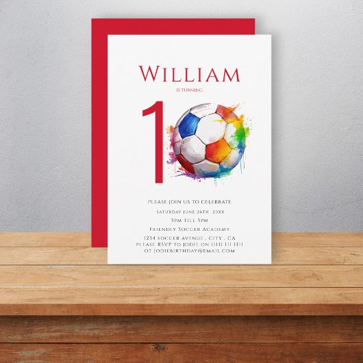 Invitation garçons d'anniversaire de football