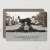 Invitation Garçons de fête de remise des diplômes de photo de (Devant / Derrière)