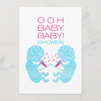 Invitation Garçons de jumeau d'invitation de baby shower de