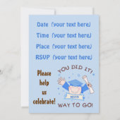 Invitation Garçons de l'école maternelle / Fête des diplômes  (Dos)