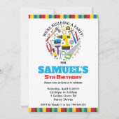 Invitation Garçons de partie d'outils d'invitations (Devant)