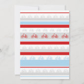 Invitation Garçons de rouge bleu de partie de tour de (Dos)