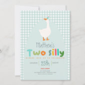 Invitation Garçons Deux oies de ferme soyeux premier annivers (Devant)