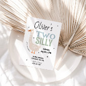 Invitation Garçons Deux oies soyeux Enfants d'été 2e annivers