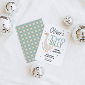 Invitation Garçons Deux oies soyeux Enfants d'été 2e annivers