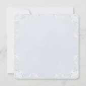 Invitation Garçons Élégant Bébé Bleu Rosaire Christening (Dos)