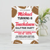 Invitation Garçons Équipe de football rouge à mi-temps fête d (Debout devant)