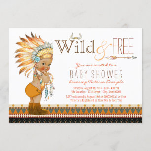 Invitation Garçons ethniques sauvages et libres Baby Shower b