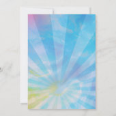 Invitation Garçons Fête Bowling Tie Dye Bleu (Dos)