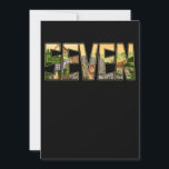 Invitation Garçons Filles Anniversaire Jungle Zoo Animal 7 An<br><div class="desc">Garçons Filles Anniversaire Jungle Zoo Animal 7 Ans. Fête d'anniversaire des enfants de 7 ans Amoureux du zoo.</div>