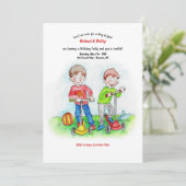 Invitation Garçons heureux à jouer (Debout devant)