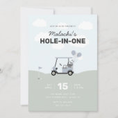Invitation Garçons' Hole-In-One Golf 1er anniversaire (Devant)