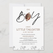 Invitation Garçons Jeu Brown et Baby shower de football (Devant)