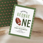Invitation Garçons Joli Football Sports Enfants 1er anniversa<br><div class="desc">L'invitation pour le 1er anniversaire d'un enfant moderne présente un design sportif vert, avec un football mignon faisant le "ONE", et un motif assorti sur le dos. L'invitation peut être personnalisé avec le nom de votre garçon et d'autres détails nécessaires à votre fête. L'ajout parfait sur le thème du sport...</div>