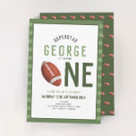 Invitation Garçons Joli Football Sports Enfants 1er anniversa<br><div class="desc">L'invitation pour le 1er anniversaire d'un enfant moderne présente un design sportif vert, avec un football mignon faisant le "ONE", et un motif assorti sur le dos. L'invitation peut être personnalisé avec le nom de votre garçon et d'autres détails nécessaires à votre fête. L'ajout parfait sur le thème du sport...</div>
