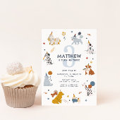 Invitation Garçons mignon chien Pawty 3e anniversaire