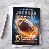 Invitation Garçons Moderne Bleu Sport Enfants Anniversaire