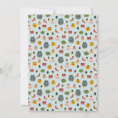 Invitation Garçons Moderne Blue Monster Alien Anniversaire de (Dos)