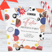 Invitation Garçons Moderne Fun Sports Anniversaire de enfant 