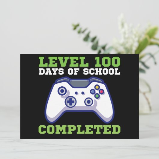 Invitation Garçons Niveau 100 Jours d'école terminés  (Debout devant)