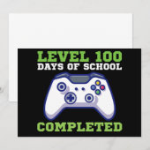 Invitation Garçons Niveau 100 Jours d'école terminés  (Devant / Derrière)