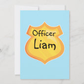 Invitation Garçons Officier de Police Anniversaire (Dos)