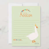 Invitation Garçons Oie Verte Premier anniversaire Heure Capsu (Devant)