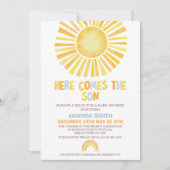 Invitation Garçons Orange Premier voyage autour du Baby showe (Devant)