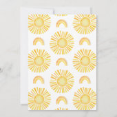 Invitation Garçons Orange Premier voyage autour du soleil 1er (Dos)