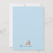 Invitation Garçons Ours Nuage Nuage Neuf 9 Baby showers (Dos)