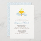 Invitation Garçons Première Communion sainte (Devant / Derrière)