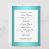 Invitation Garçons première communion sainte bleue (Dos)