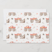 Invitation Garçons Red Monster Camion Bash Anniversaire (Dos)