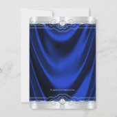 Invitation Garçons Royal Blue Baptême Christening (Dos)