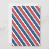 Invitation Garçons Train Chugga Deux Drapeaux Bleu Rouge Blan (Dos)