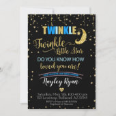Invitation Garçons Twinkle Twinkle Little Star Bleu Baby Show (Devant)