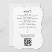 Invitation Garden Bee avec détails et code QR Mariage (Dos)