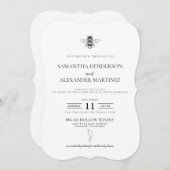 Invitation Garden Bee Mariage (Devant / Derrière)